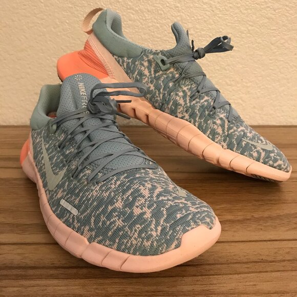 Nike Shoes - Nike Women's Free Run 5.0 CZ1891-300 Ocean Cube/Peach Running Shoes US Sz 8.5